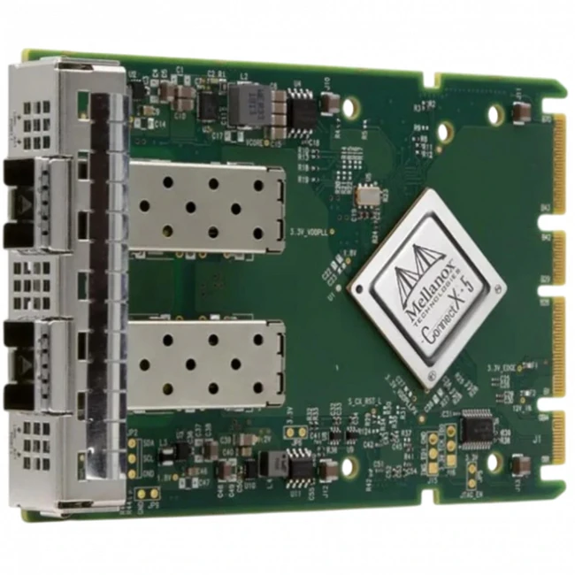 Сетевая карта Dell Nvidia ConnectX-6 Lx Dual Port 10/25GbE SFP28 Adapter, PCIe Low Profile 540-BDJO (SFP28)