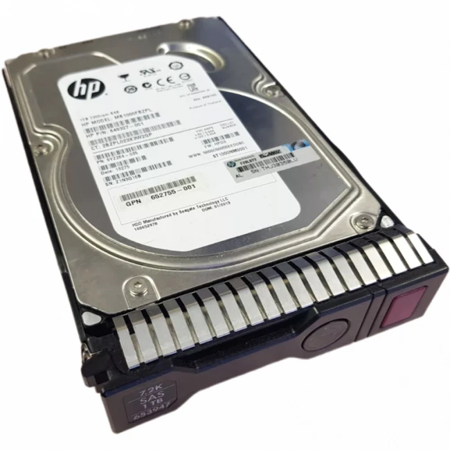 Серверный жесткий диск HPE 1TB 6G SAS 7.2K rpm LFF (3.5-inch) SC Midline 652753-B21 3,5 LFF, 1 ТБ, SAS