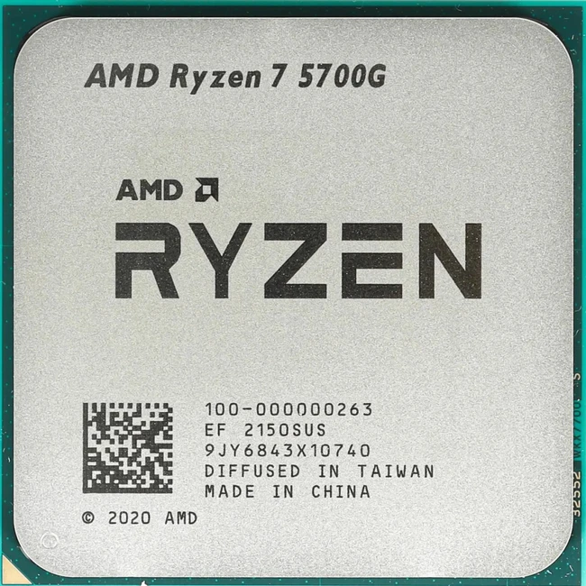 Процессор AMD Ryzen 7 5700G Ryzen 7 5700G OEM (8, 3.8 ГГц, 16 МБ, OEM)