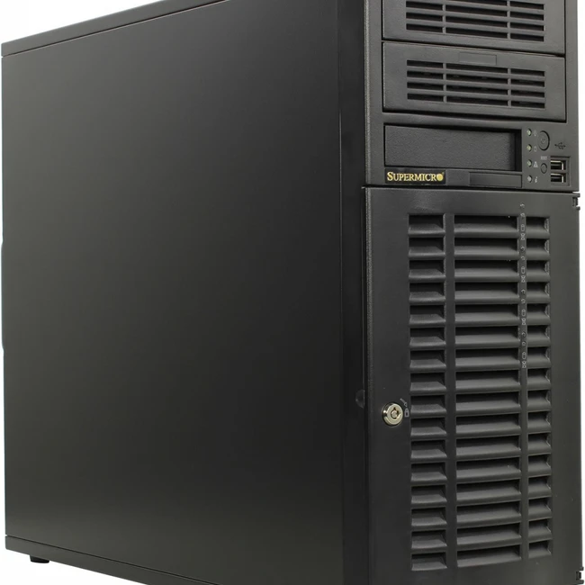 Сервер Supermicro Tower CSE-733TQ-668B/H13SSL 733TQ9124 (Tower, EPYC 9124, 3000 МГц, 16, 64, 2 x 32 ГБ, SFF + LFF  2.5" + 3.5", 4, 2x 960  ГБ)