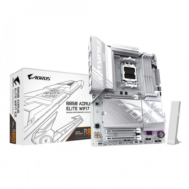 Материнская плата Gigabyte B850 Aorus Elite WiFi7 Ice B850 Aorus Elite WiFi7 Ice rev. 1.1 ATX, AMD AM5