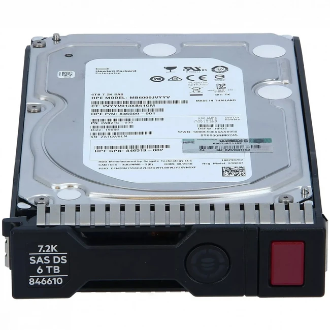 Серверный жесткий диск HPE 6TB 12G 7.2K 3.5 SAS 846514-B21 3,5 LFF, 6 ТБ, SAS