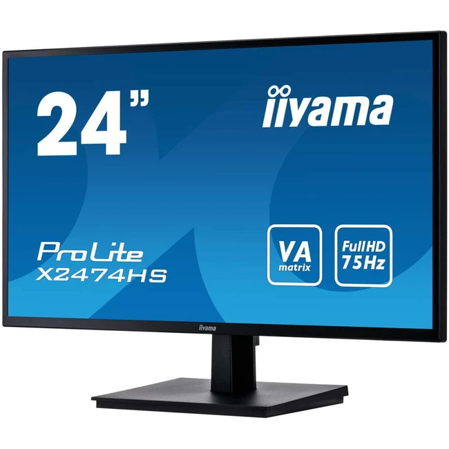 Монитор IIYAMA X2474HS-B2 23.6 ", VA, Full HD 1920x1080 (16:9), 75 Гц