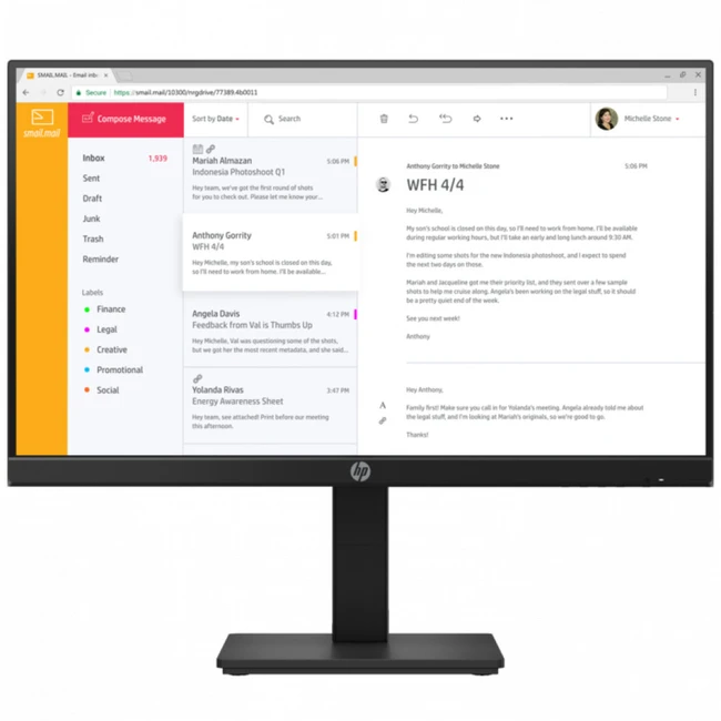 Монитор HP P24h G4 7VH44AA (23.8 ", IPS, Full HD 1920x1080 (16:9), 75 Гц)