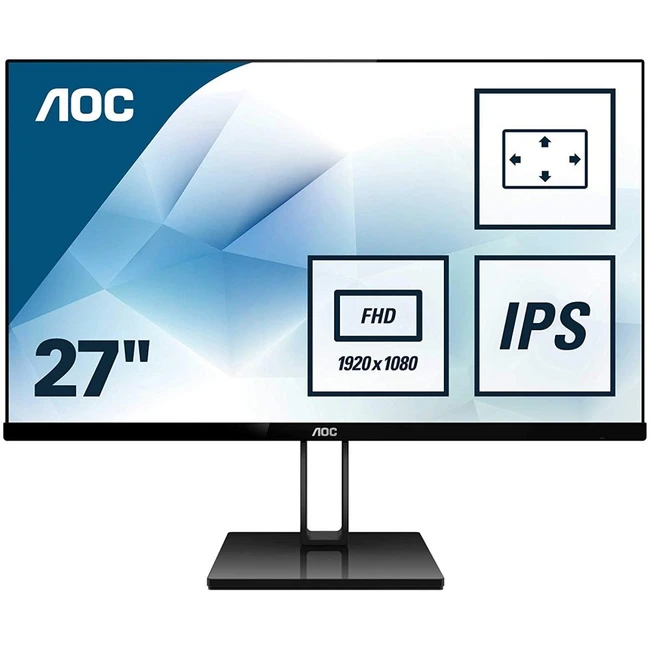 Монитор AOC 27V2Q (27 ", IPS, Full HD 1920x1080 (16:9), 75 Гц)