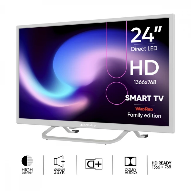 Телевизор Topdevice TDTV24BS02H_WE (24 ", Smart TV, Белый)