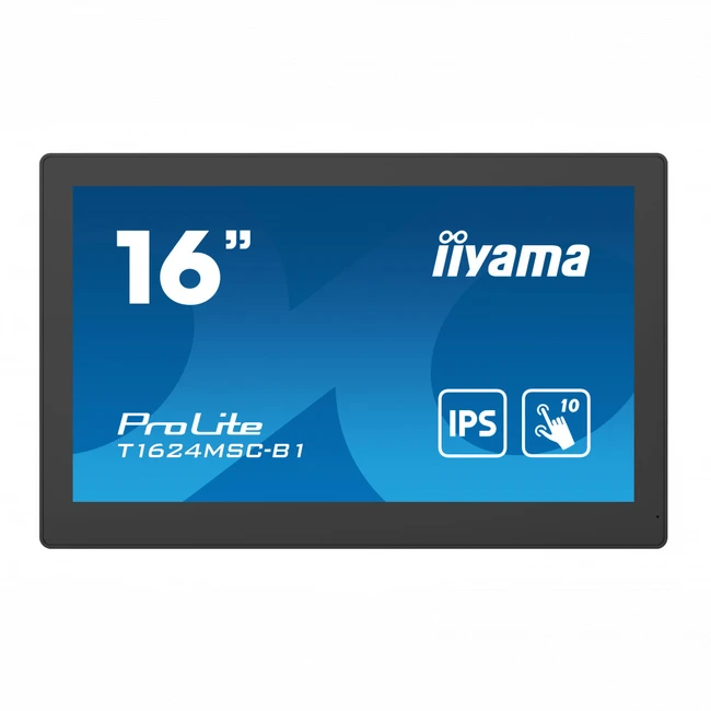 Монитор IIYAMA ProLite PLT1624M T1624MSC-B1 15.6 ", IPS, Full HD 1920x1080 (16:9), 60 Гц