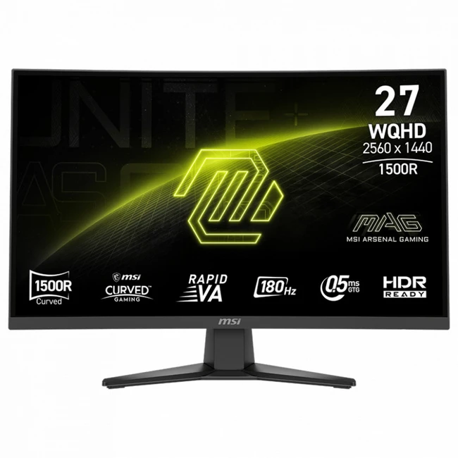 Монитор MSI MAG 275CQF E18 9S6-3CE91H-022 27 ", VA, Quad HD 2560x1440 (16:9), 180 Гц
