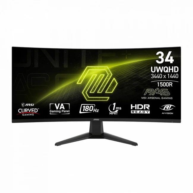 Монитор MSI MAG 346CQ 9S6-3DD71M-016 34 ", IPS, Ultra-Wide QHD 3440x1440 (21:9), 180 Гц
