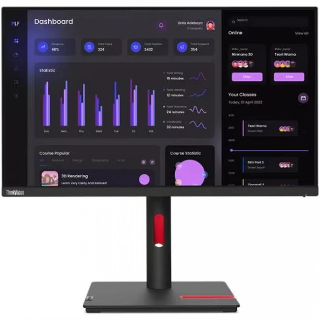 Монитор Lenovo ThinkVision T24i-30 63CFXAR1CB 23.8 ", IPS, Full HD 1920x1080 (16:9), 60 Гц