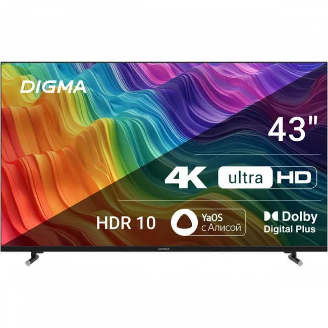 Телевизор Digma LED43UBB33 DM-LED43UBB33 (43 ", Черный)