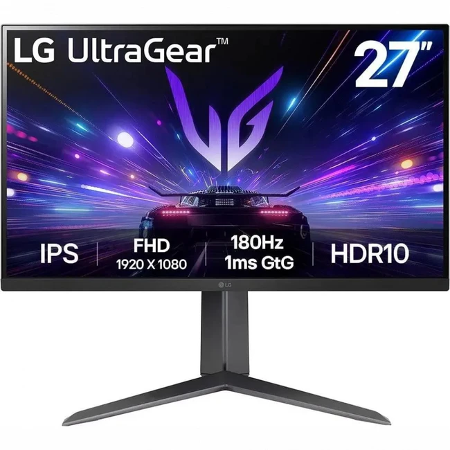 Монитор LG UltraGear 27GS65F-B Черный 27GS65F-B.ARUZ (27 ", IPS, Full HD 1920x1080 (16:9), 180 Гц)