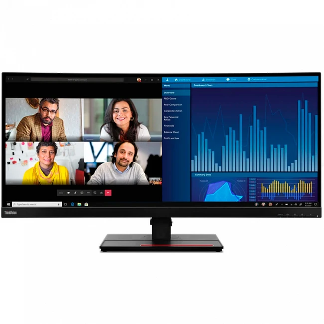 Монитор Lenovo ThinkVision P34w-20 63F2RAT3UK 34 ", IPS, Ultra-Wide QHD+ 3840x1440 (21:9), 60 Гц
