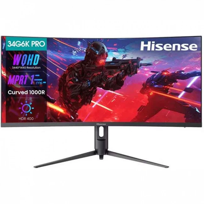 Монитор Hisense 34G6K-PRO/34" (34 ", VA, Ultra-Wide QHD 3440x1440 (21:9), 180 Гц)