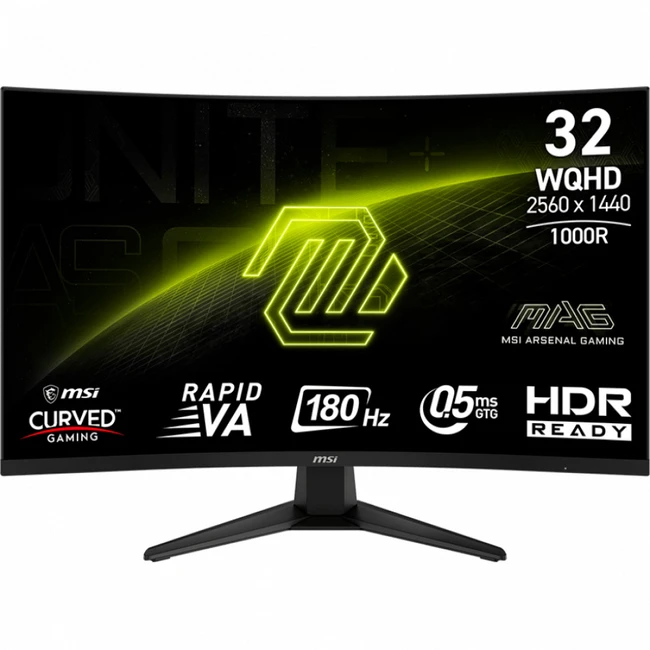 Монитор MSI MAG 325CQF 9S6-3DC11H-085 (31.5 ", VA, Quad HD 2560x1440 (16:9), 180 Гц)