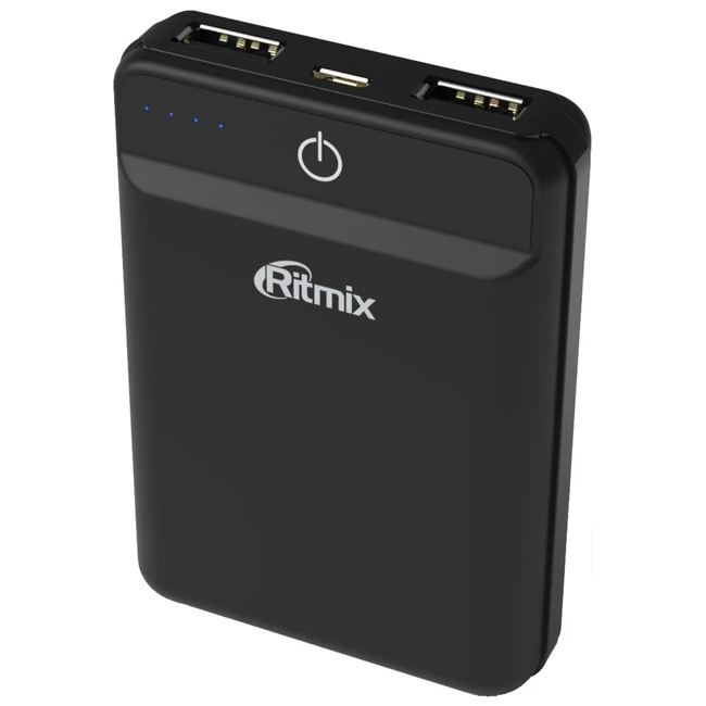 Внешний аккумулятор (Power Bank) Ritmix RPB-10003L 10000mAh (10000 мАч, Черный)