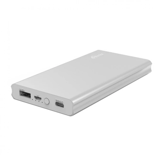 Внешний аккумулятор (Power Bank) Ritmix RPB-10977PQC 10000mAh RPB-10977PQC Silver (10000 мАч, Серебро)