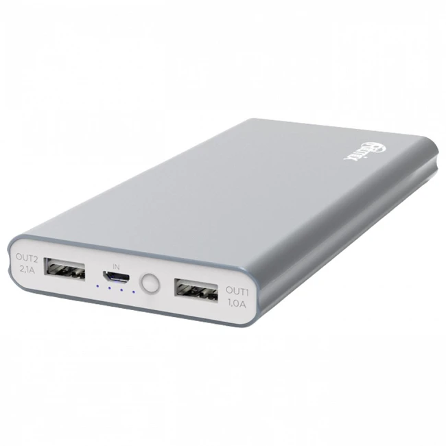 Внешний аккумулятор (Power Bank) Ritmix 10977PQC 12000mAh RPB-12077P (12000 мАч, Серебро)