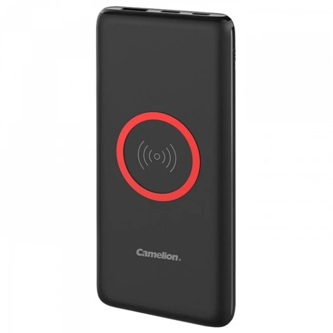 Внешний аккумулятор (Power Bank) CAMELION PSW100 10000 мАч, Черный-Красный