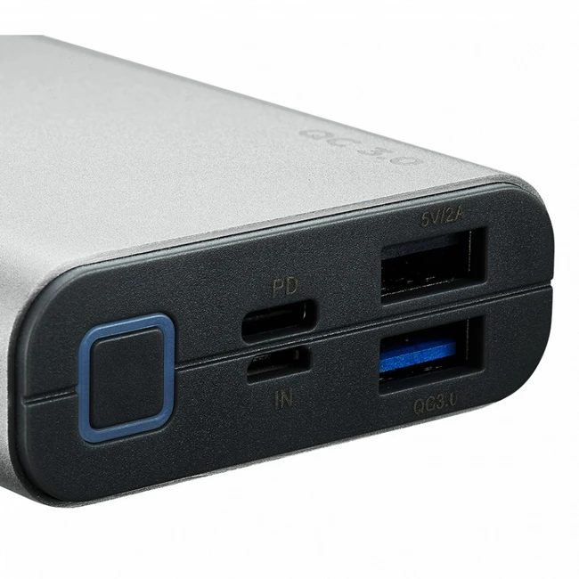 Внешний аккумулятор (Power Bank) Canyon CND-TPBQC10S (10000 мАч, Серебро)