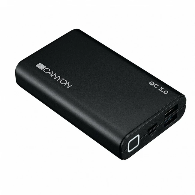 Внешний аккумулятор (Power Bank) Canyon CND-TPBQC10B (10000 мАч, Черный)