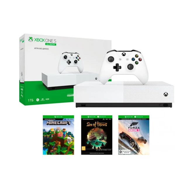 Аксессуары для смартфона Microsoft Xbox One S 1Тб All-Digital Edition White NJP-00034