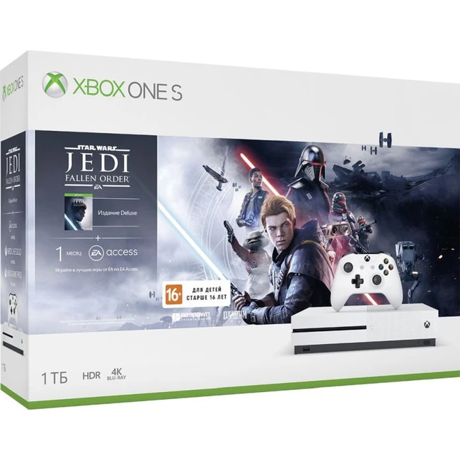 Аксессуары для смартфона Microsoft Xbox One S 1 Tb White Star Wars Jedi Fallen Order 234-01099