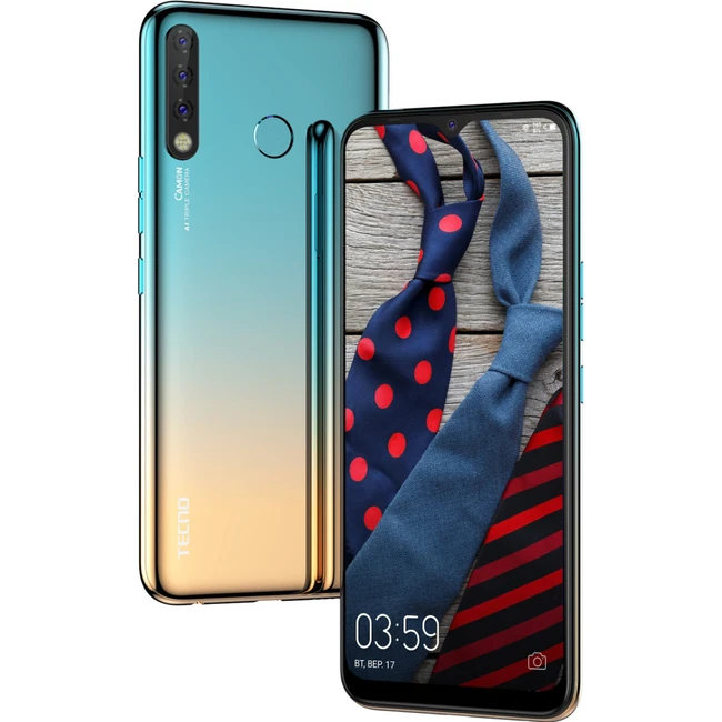 Смартфон TECNO Camon 12 CC7 64GB Sky Cyan CC7 Sky Cyan