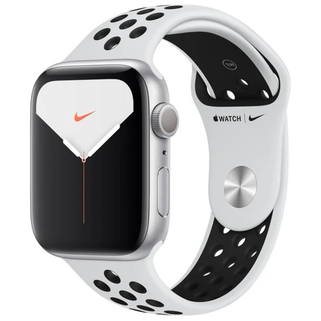Apple Watch Nike Series 5 GPS 44mm Silver Aluminium Case with Pure Platinum/Black Nike Sport Band MX3V2GK/A