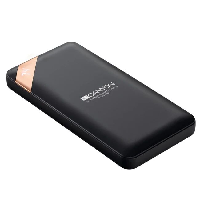 Внешний аккумулятор (Power Bank) Canyon 10000mAh Li-poly battery CNE-CPBP10B (10000 мАч, Черный)