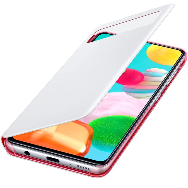 Аксессуары для смартфона Samsung Galaxy A41 S View Wallet Cover white EF-EA415PWEGRU