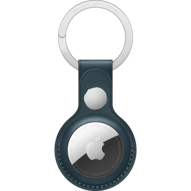 Аксессуары для смартфона Apple AirTag Leather Key Ring - Baltic Blue MHJ23ZM/A