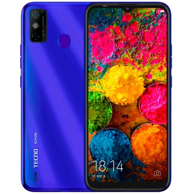 Смартфон TECNO Spark 6 GO 3/64 KE5j  Aqua Blue KE5j-BLUE