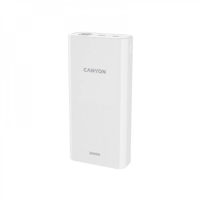 Внешний аккумулятор (Power Bank) Canyon PB-2001 CNE-CPB2001W 20000 мАч, Белый