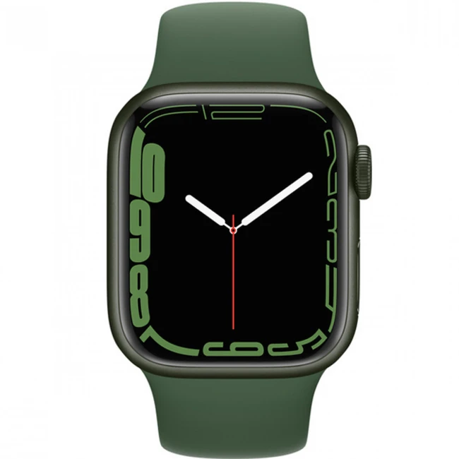 Apple Watch Series 7 GPS, 41mm Green Aluminium Case with Clover Sport Band MKN03GK/A