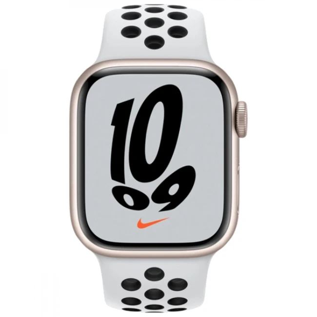 Apple Watch Nike Series 7 GPS 41mm Starlight Aluminium Case with Pure Platinum/Black MKN33GK/A