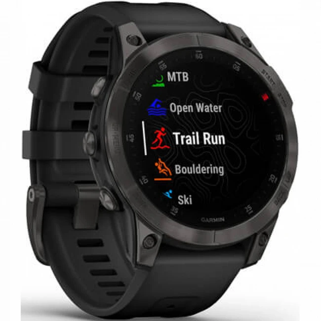 Garmin EPIX (GEN 2) Sapphire - Black/Carbon Gray DLC Titanium with silicone band 010-02582-11