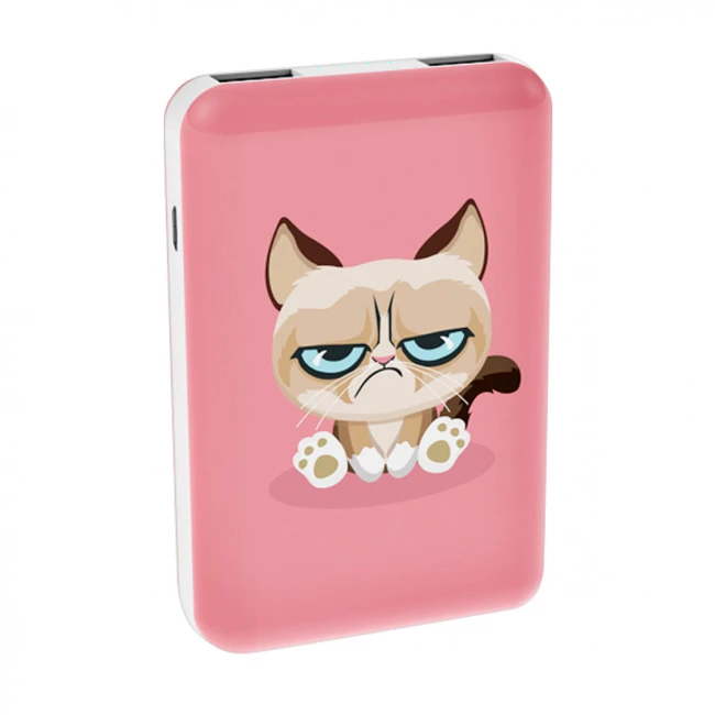 Внешний аккумулятор (Power Bank) Ritmix RPB-10007 Grumpy Cat RPB-10007-Grumpy-Cat (10000 мАч, Розовый)