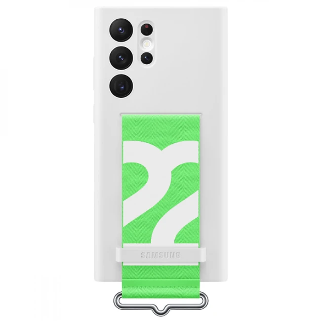 Аксессуары для смартфона Samsung Чехол для Galaxy S22 Ultra Silicone with Strap Cover EF-GS908TWEGRU