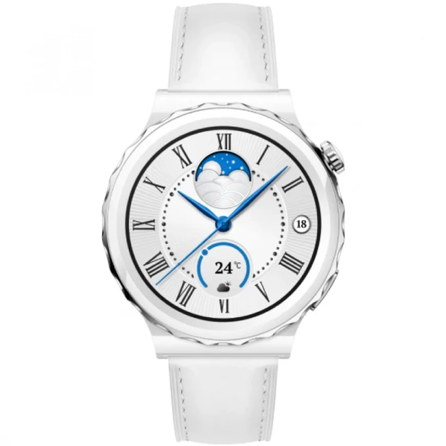 Huawei Watch GT3 Pro 42mm White Leather Strap