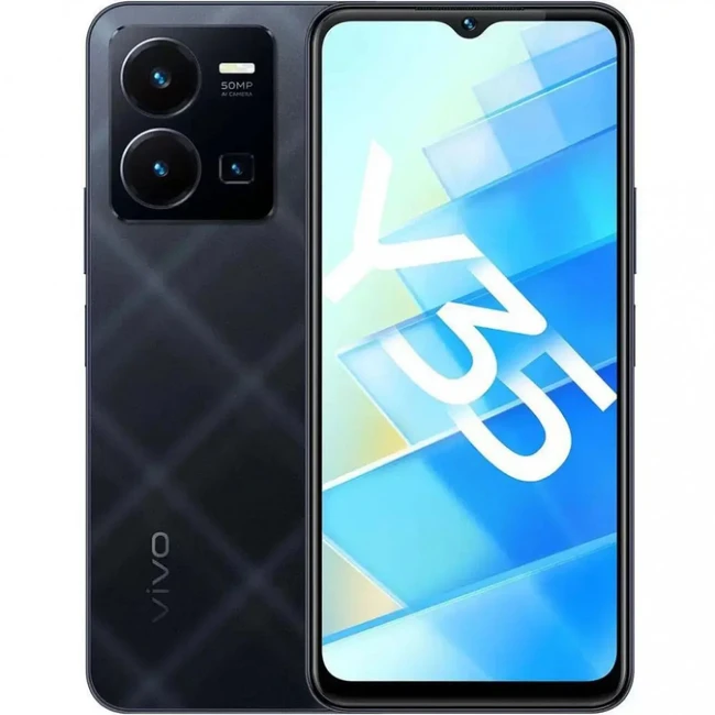 Смартфон Vivo Y35 V2205_64_Agate Black (64 Гб, 4 Гб)