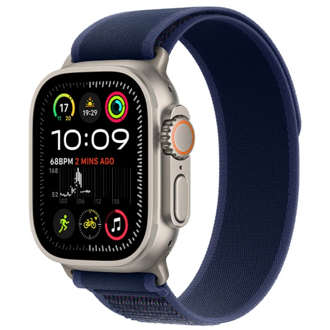 Apple Watch Ultra 2 2024 GPS + Cellular 49mm Natural Titanium Case with Blue Trail Loop MX4J3GK/A (Смарт-часы)