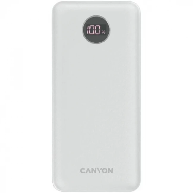 Внешний аккумулятор (Power Bank) Canyon PB-2002 CNE-CPB2002W 20000 мАч, Белый