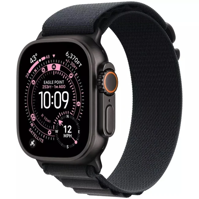 Apple Watch Ultra 3 GPS + Cellular 49mm Black Titanium Case with Black Alpine Loop - Large MF0X4QR/A Смарт-часы
