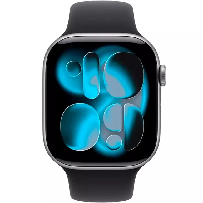 Apple Watch Series 11 GPS 46mm Space Grey Aluminium Case with Black Sport Band MEV44RK/A Смарт-часы