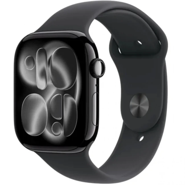 Apple Watch Series 11 GPS 42mm Jet Black Aluminium Case with Black Sport Band MEQT4RK/A (Смарт-часы)