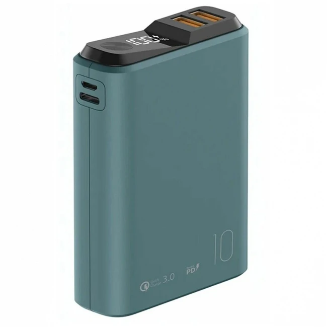 Внешний аккумулятор (Power Bank) OLMIO QS-10 39185 (10000 мАч, Зеленый)