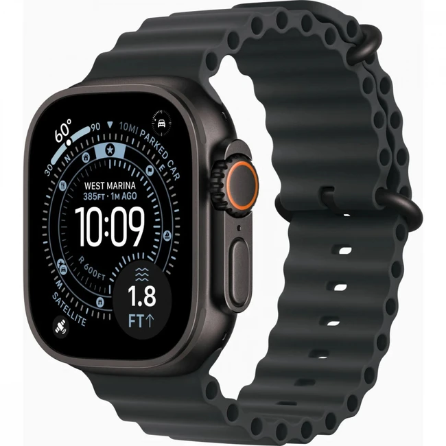 Apple Watch Ultra 3 49mm Black Titanium Case with Black Ocean Band MF0J4LW/A Смарт-часы