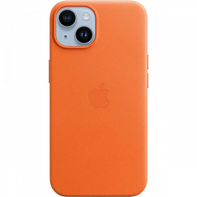 Аксессуары для смартфона Apple Чехол для iPhone 14 Leather Case with MagSafe - Orange MPP83ZM/A