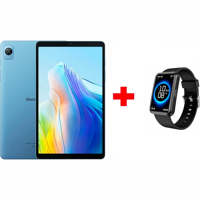 Планшет Blackview Tab 60 синий 6/128 + смарт-часы R5 черные 6931548314080+6931548308393 (128 Гб, 6 Гб)